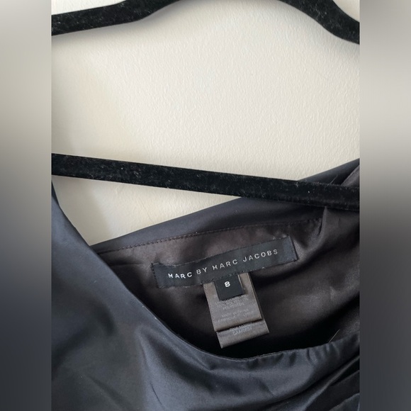 Marc By Marc Jacob Deep Navy Silk Asymmetrical Dress size 8 - Picture 2 of 10